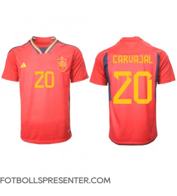 Spanien Daniel Carvajal #20 Hemma Matchtröja VM 2022 Kortärmad